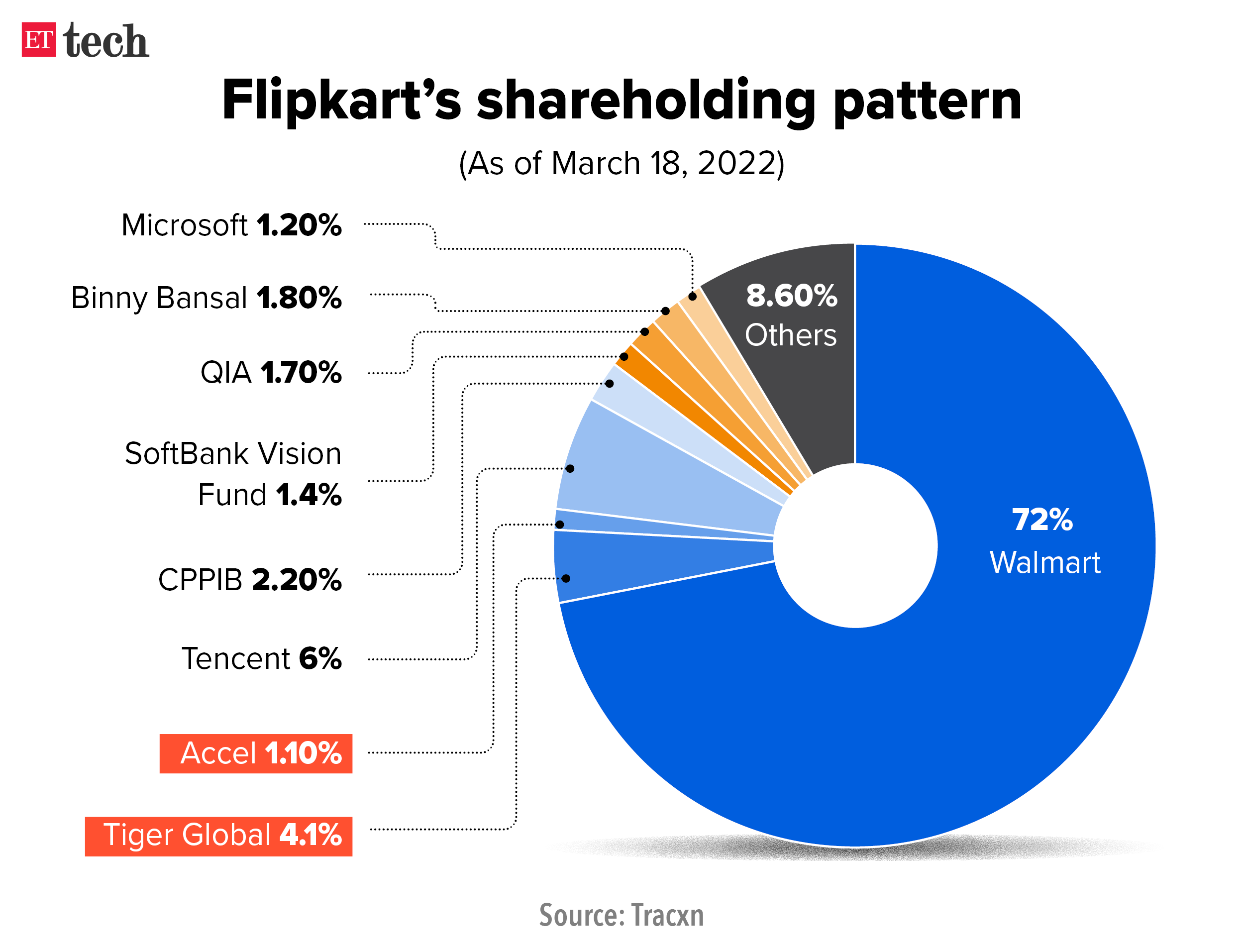 Flipkarts shareholding pattern